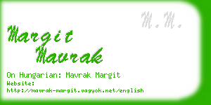 margit mavrak business card